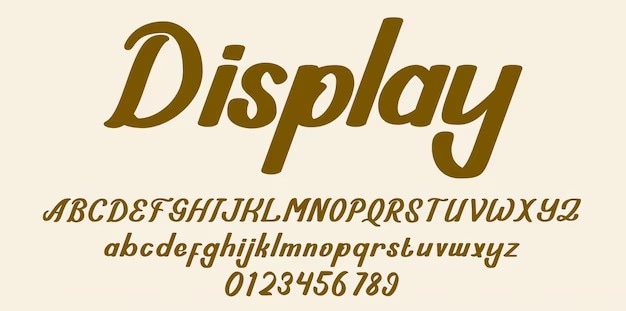 display category font