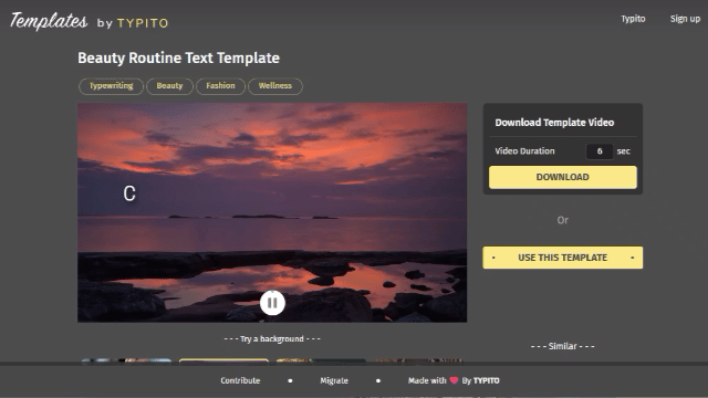 typito typewriter effect video maker