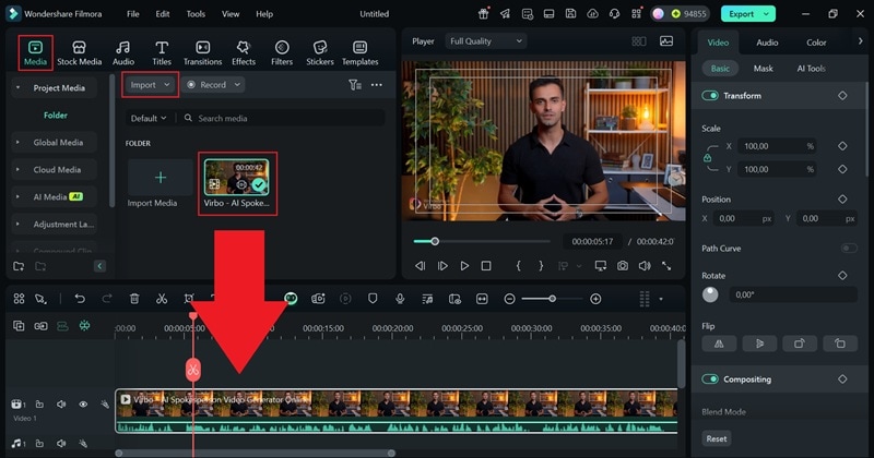 import ugc video to filmora