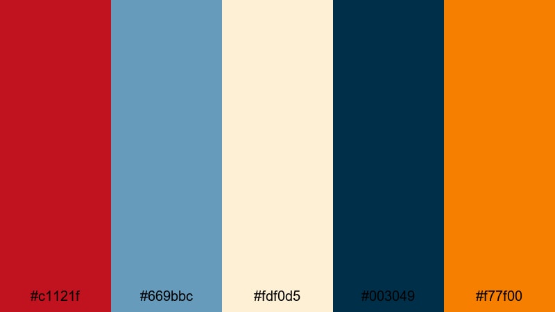 ugly sweater fun christmas color palette with hex codes