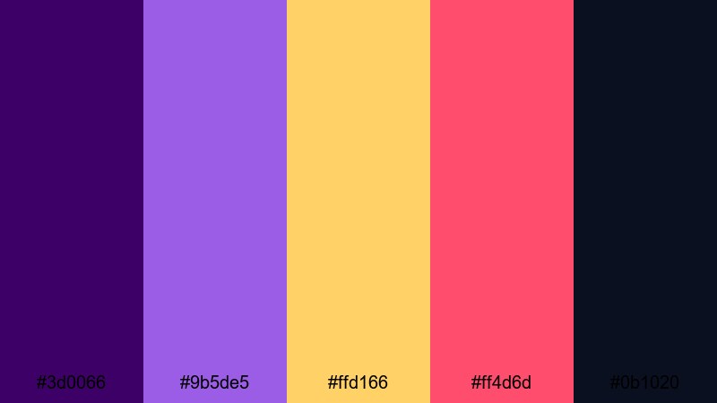 ultra luxe cinematic gold purple color palette with hex codes