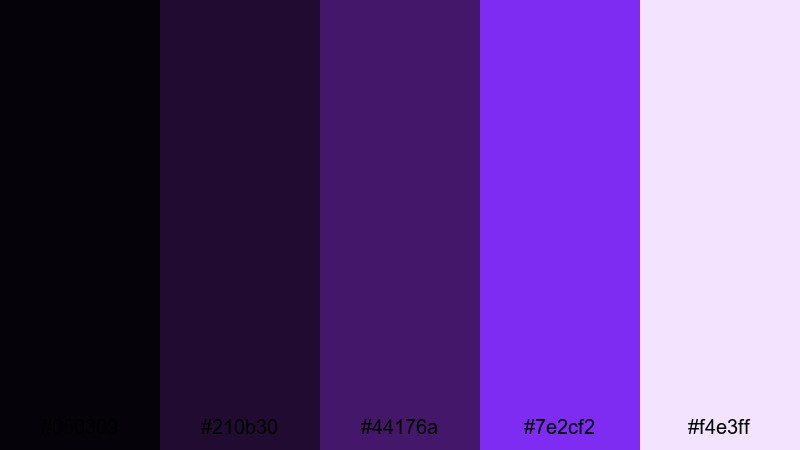 ultraviolet gothic storm gothic color palette with hex codes