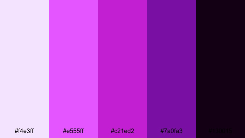 ultraviolet pop lilac lilac color palette with hex codes