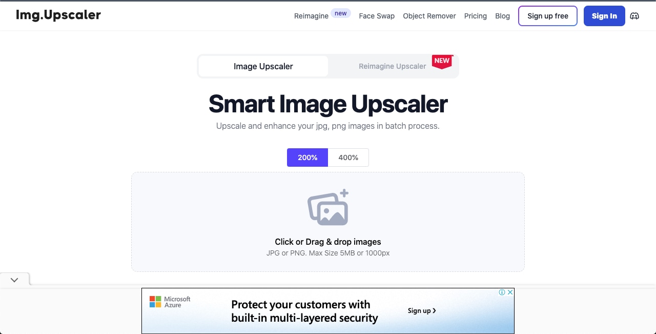 image upscaler para focar imagens online