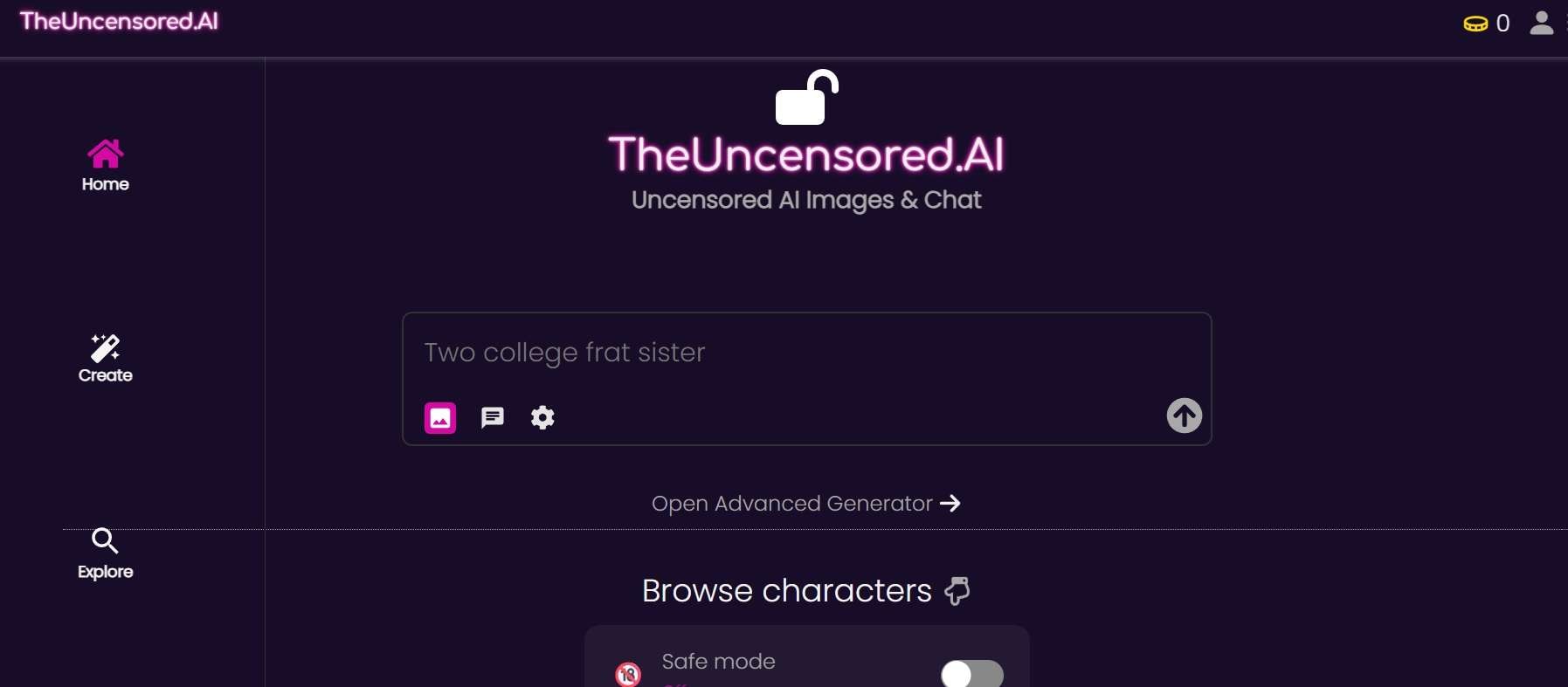 theuncensored ai image generator