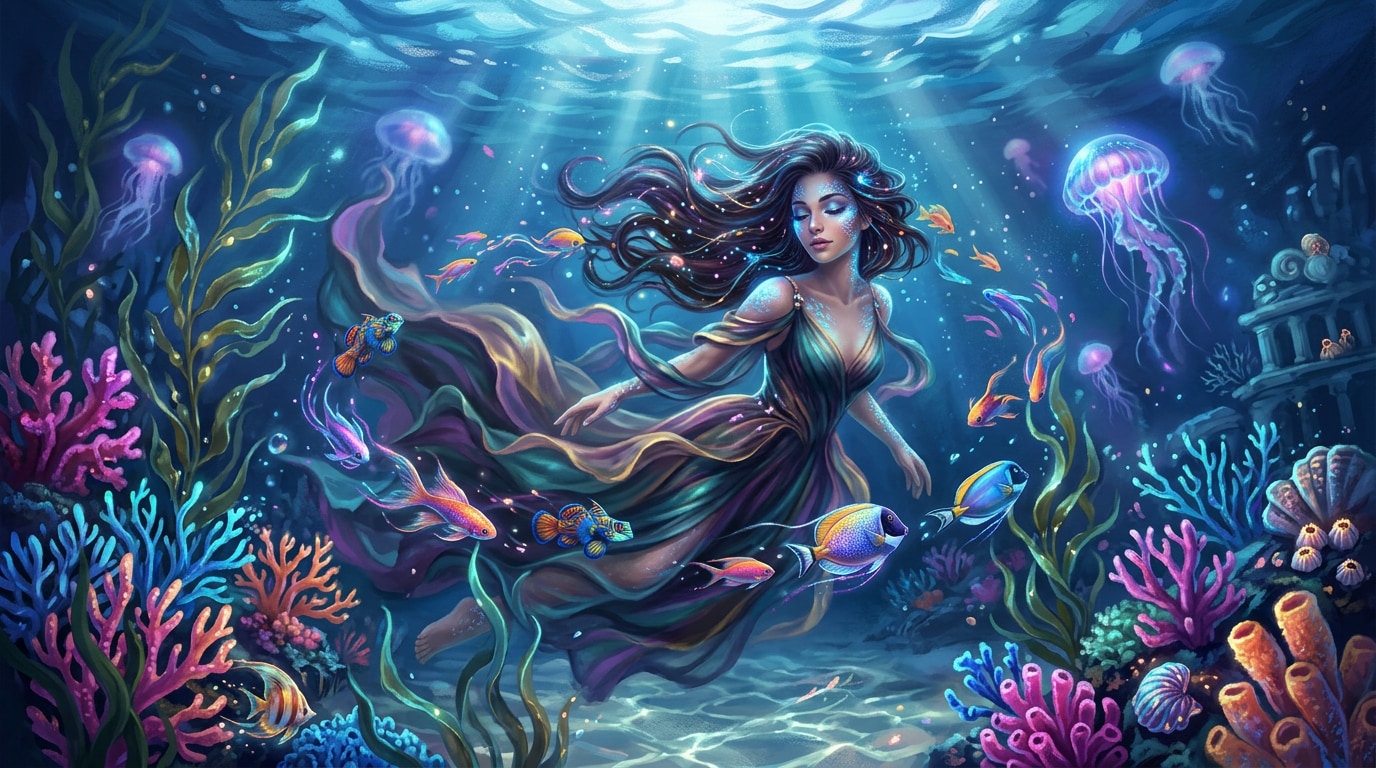 Boost digital art portfolio using underwater ai prompt