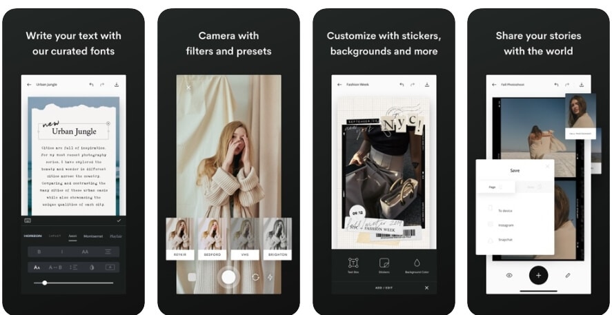 Trendige Apps in 2019 für iPhone - Unfold  Story Editor & Collage Maker  