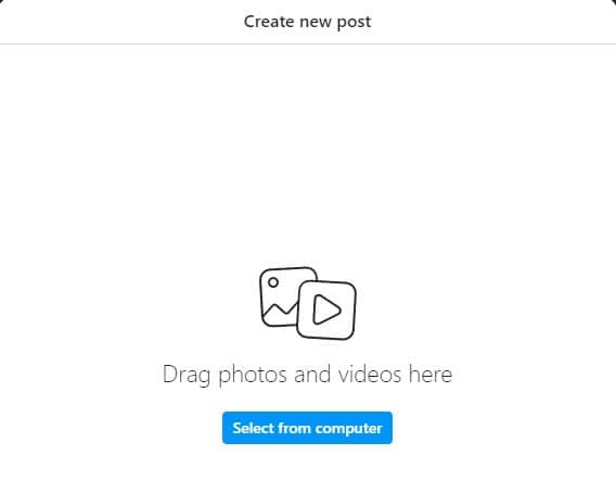 unggah foto atau video dari komputer ke instagram