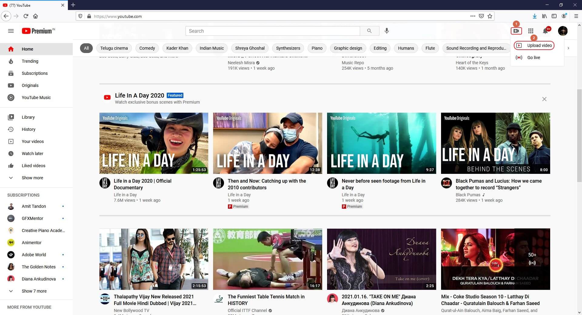 Upload YouTube Shorts Video - desktop