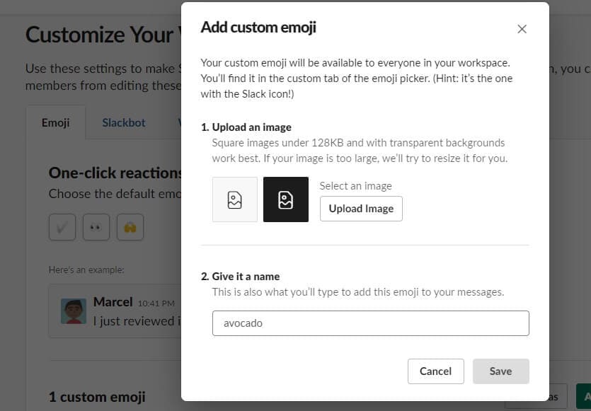 تحميل رمز Emoji على برنامج Slack