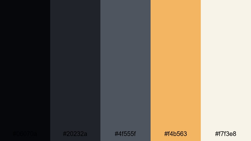 urban alley shadows onyx color palette with hex codes
