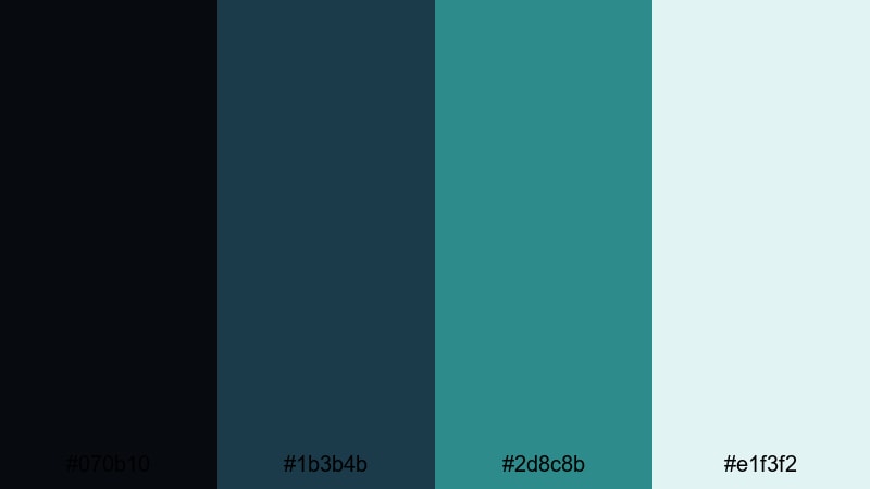 urban aqua grid green blue color palette with hex codes