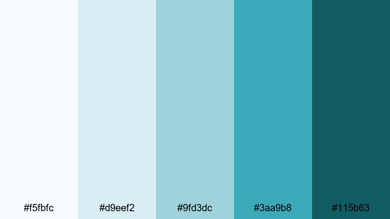 urban aqua grid green light blue color palette with hex codes