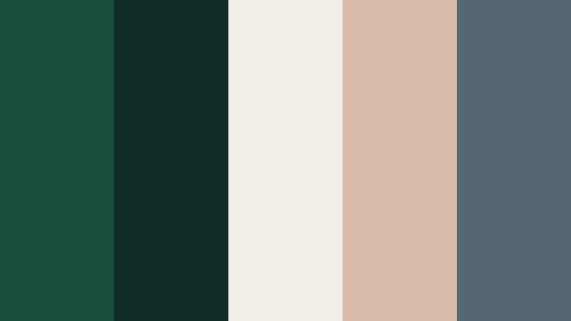 urban atrium luxe deep pine green color palette with hex codes