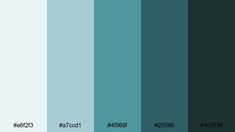 urban blueprint branding teal gray color palette with hex codes