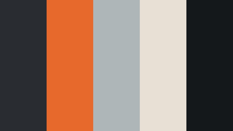 urban blueprint charcoal and orange construction company color color palette with hex codes
