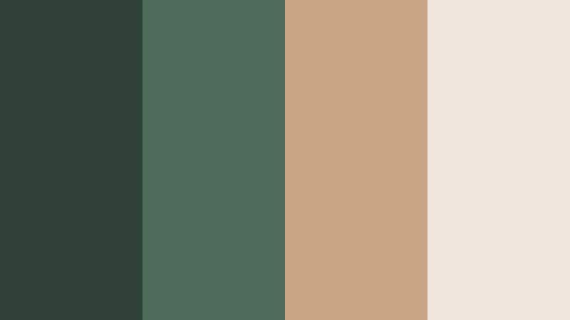 urban botanical luxe dusty forest green color palette with hex codes