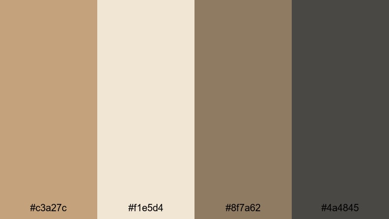 urban camel monochrome camel color palette with hex codes