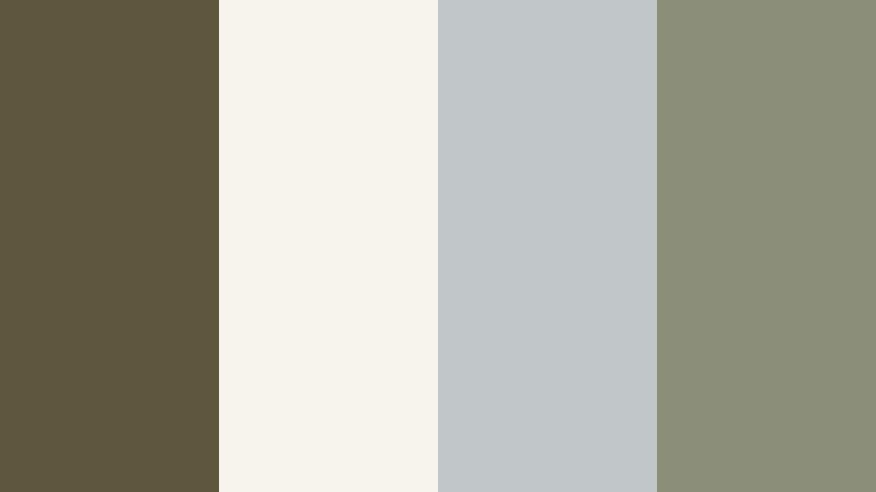 urban clay loft olive clay color palette with hex codes