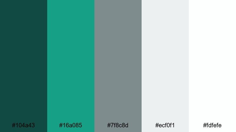 urban concrete green phthalo green color palette with hex codes