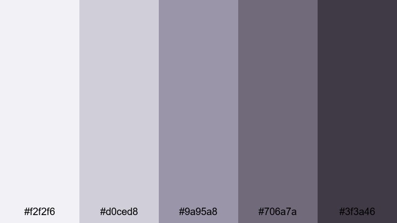 urban concrete orchid purple gray color palette with hex codes