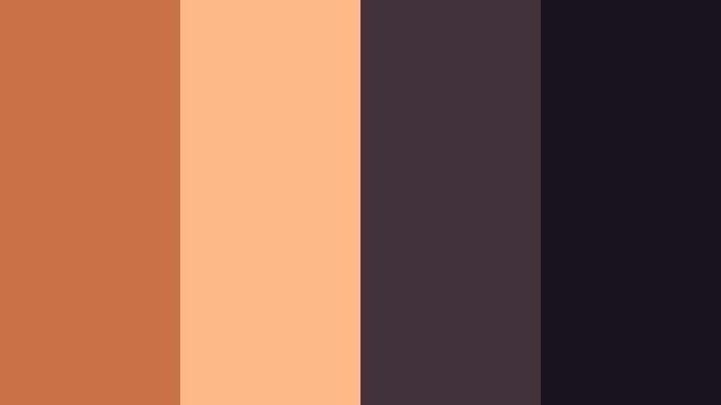 urban copper nightfall copper glow color palette with hex codes