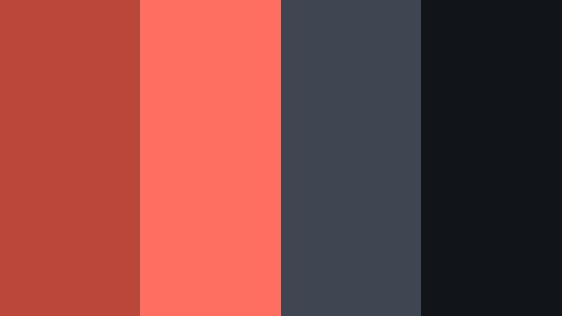 urban coral contrast rust coral color palette with hex codes