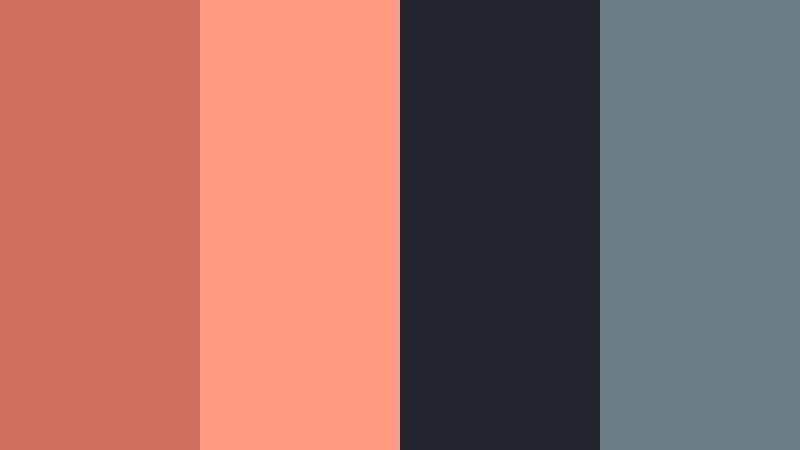 urban coral spotlight dusky coral color palette with hex codes