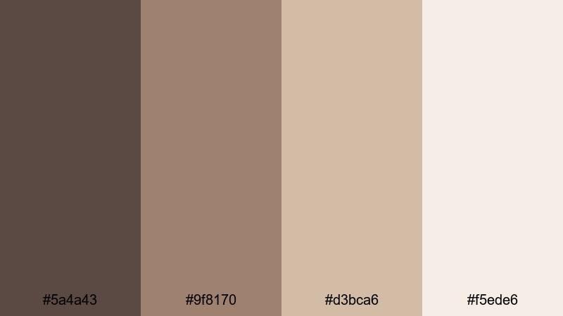 urban desk edit beaver color palette with hex codes