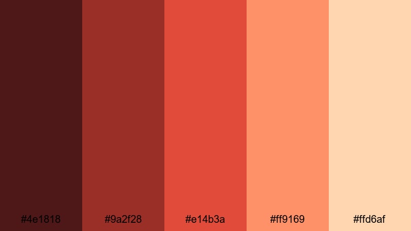 urban ember graffiti brown red color palette with hex codes