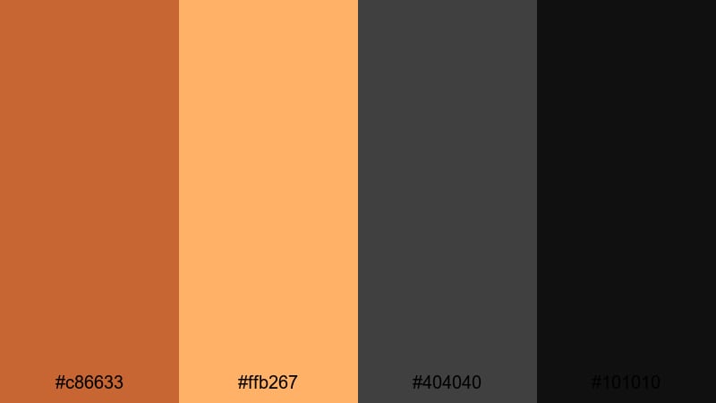 urban ember titles ginger color palette with hex codes