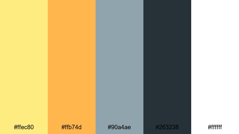 urban golden hour daffodil color palette with hex codes