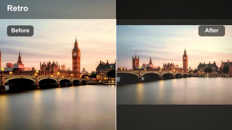 Grainy film style city street video with cool shadows