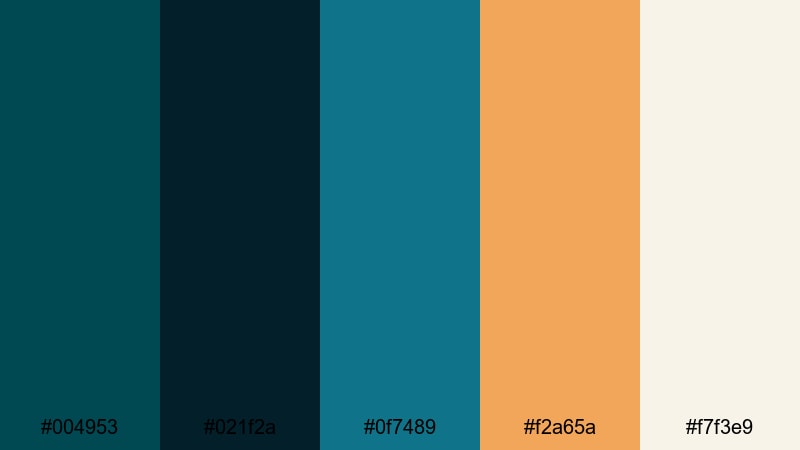 urban harbor dusk midnight green color palette with hex codes