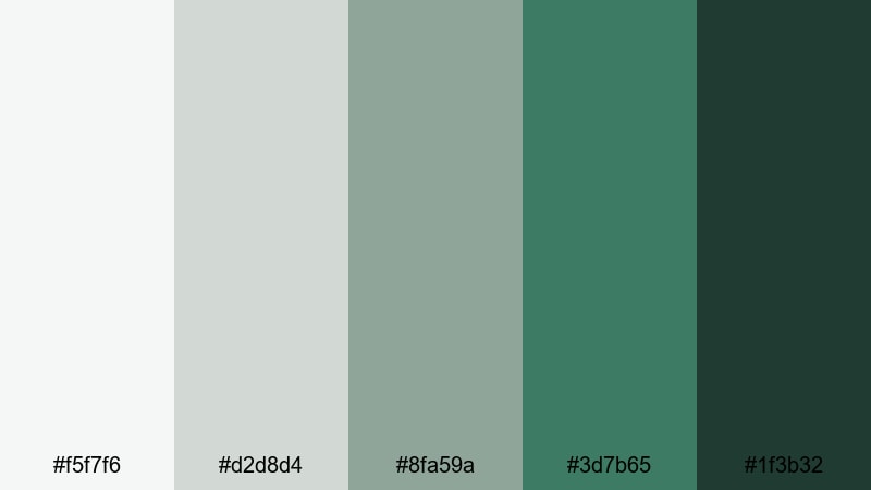 urban jade concrete jade color palette with hex codes