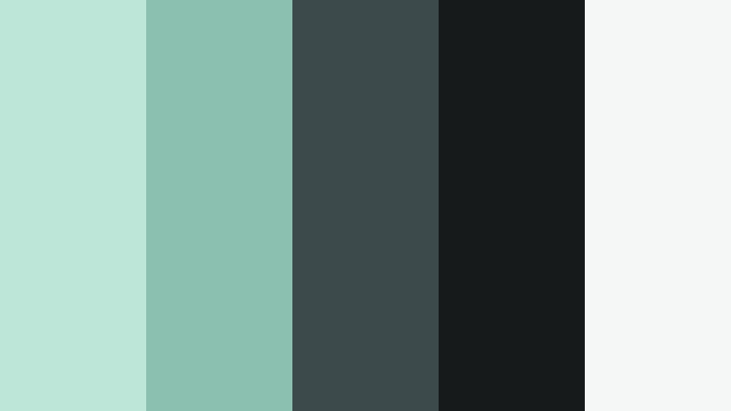 urban jade studio pale seafoam color palette with hex codes
