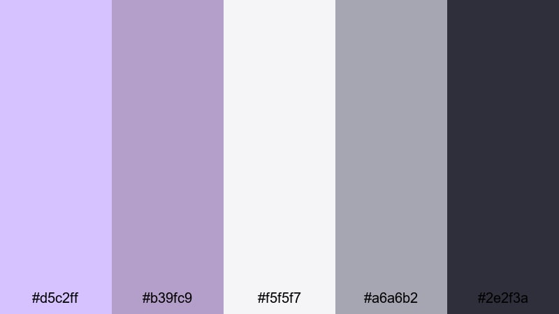 urban lilac neutrals lilac lavender color palette with hex codes