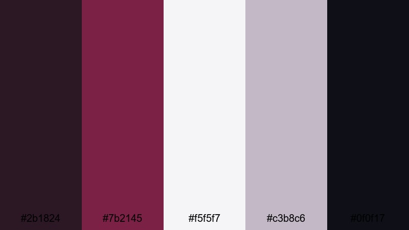 urban loft accent purple maroon color palette with hex codes