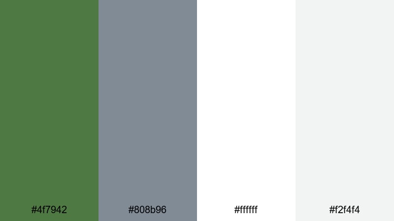 urban loft greens fern green color palette with hex codes