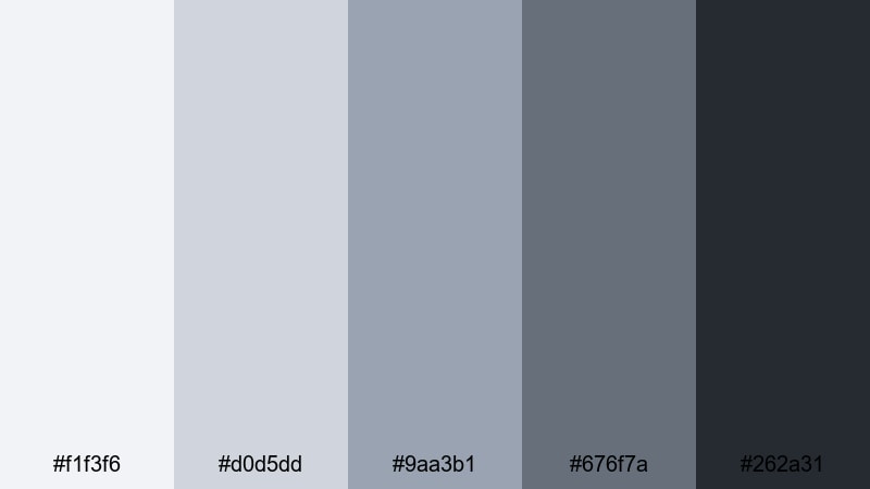 urban loft interface blue gray color palette with hex codes