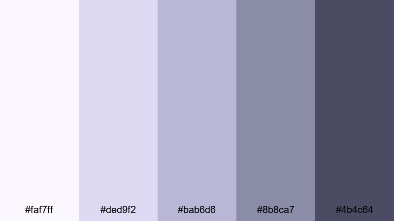 urban loft lavender lavender color palette with hex codes