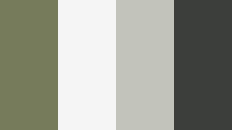 urban loft minimal dusty olive color palette with hex codes