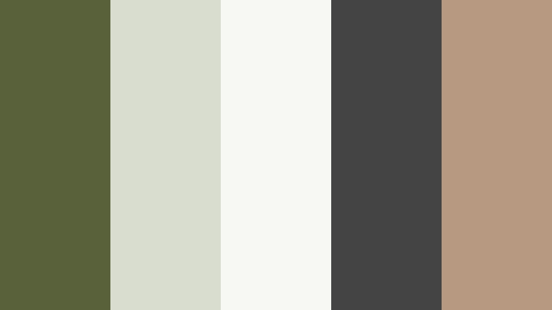 urban loft minimal filmic olive color palette with hex codes