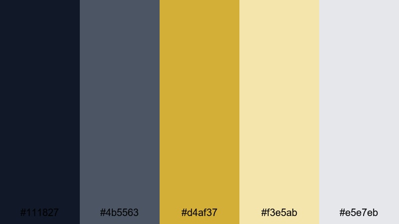 urban loft shine champagne gold color palette with hex codes