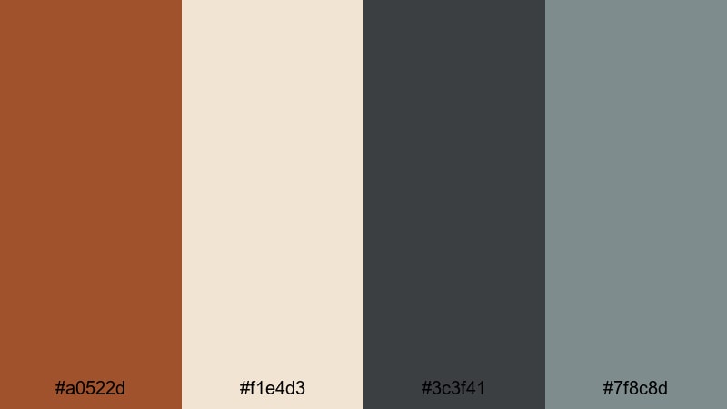 urban loft sienna sienna color palette with hex codes