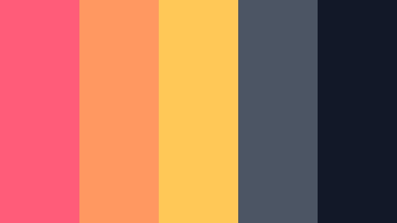 urban neon overcast neon sunset color palette with hex codes
