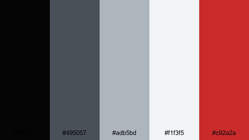 urban noir grit black color palette with hex codes