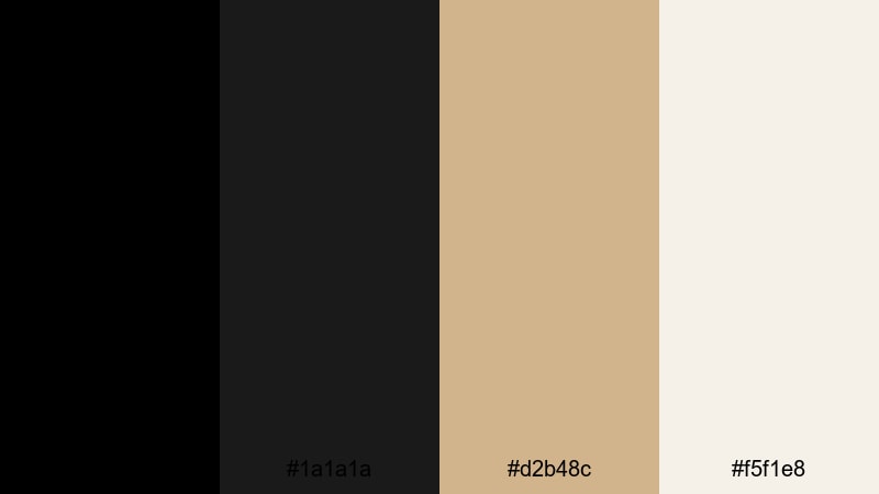 urban noir tan black tan color palette with hex codes
