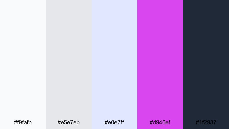 urban orchid minimal lavender purple color palette with hex codes