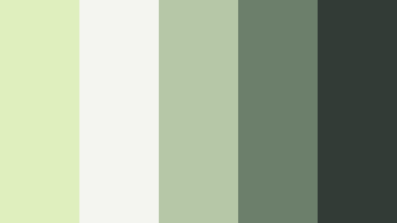 urban plant corner avocado cream color palette with hex codes